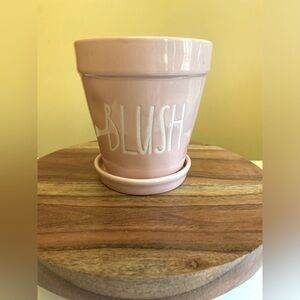 Rae Dunn “Blush” pink flower pot never used for planting just for looks.